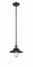 Innovations Lighting 201S-BAB-M6 - Railroad - 1 Light - 8 inch - Black Antique Brass - Stem Hung - Mini Pendant