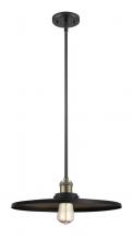  201S-BAB-MFR-BK-16 - Appalachian - 1 Light - 16 inch - Black Antique Brass - Stem Hung - Mini Pendant