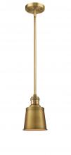  201S-BB-M9-BB - Addison - 1 Light - 5 inch - Brushed Brass - Stem Hung - Mini Pendant