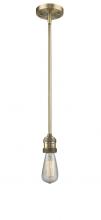 Innovations Lighting 201S-BB - Bare Bulb - 1 Light - 2 inch - Brushed Brass - Stem Hung - Mini Pendant