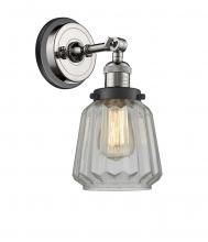  203BP-PNBK-G142 - Chatham - 1 Light - 7 inch - Polished Nickel - Sconce