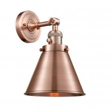 Innovations Lighting 203SW-AC-M13-AC-LED - Appalachian - 1 Light - 8 inch - Antique Copper - Sconce