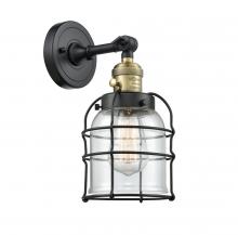 Innovations Lighting 203SW-BAB-G52-CE - Bell Cage - 1 Light - 6 inch - Black Antique Brass - Sconce