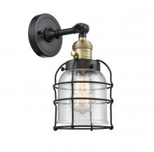 Innovations Lighting 203SW-BAB-G54-CE - Bell Cage - 1 Light - 6 inch - Black Antique Brass - Sconce