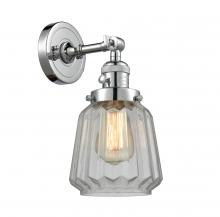  203SW-PC-G142 - Chatham - 1 Light - 7 inch - Polished Chrome - Sconce
