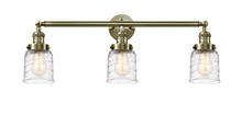  205-AB-G513 - Bell - 3 Light - 30 inch - Antique Brass - Bath Vanity Light