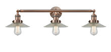  205-AC-G2 - Halophane - 3 Light - 33 inch - Antique Copper - Bath Vanity Light