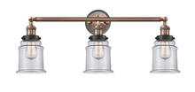  205BP-ACBK-G182 - Canton - 3 Light - 30 inch - Antique Copper - Bath Vanity Light