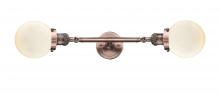  208L-AC-G201-6 - Beacon - 2 Light - 6 inch - Antique Copper - Bath Vanity Light