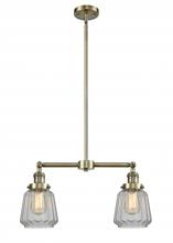  209-AB-G142 - Chatham - 2 Light - 21 inch - Antique Brass - Stem Hung - Island Light