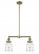  209-AB-G182 - Canton - 2 Light - 21 inch - Antique Brass - Stem Hung - Island Light