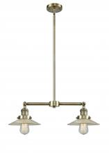  209-AB-G2 - Halophane - 2 Light - 21 inch - Antique Brass - Stem Hung - Island Light