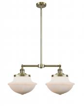  209-AB-G541 - Oxford - 2 Light - 25 inch - Antique Brass - Stem Hung - Island Light