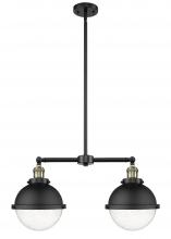  209-BAB-HFS-84-BK - Hampden - 2 Light - 18 inch - Black Antique Brass - Stem Hung - Island Light