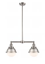  209-SN-HFS-61-SN - Hampden - 2 Light - 18 inch - Brushed Satin Nickel - Stem Hung - Island Light