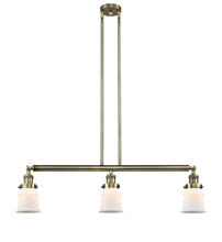  213-AB-G181S - Canton - 3 Light - 39 inch - Antique Brass - Stem Hung - Island Light