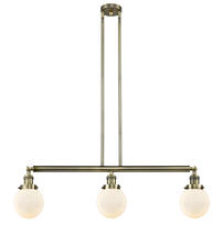  213-AB-G201-6 - Beacon - 3 Light - 39 inch - Antique Brass - Stem Hung - Island Light