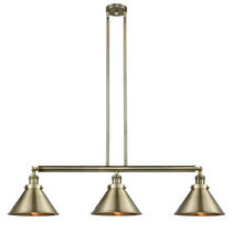  213-AB-M10-AB - Briarcliff - 3 Light - 43 inch - Antique Brass - Stem Hung - Island Light