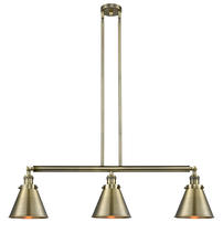  213-AB-M13-AB - Appalachian - 3 Light - 40 inch - Antique Brass - Stem Hung - Island Light