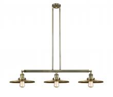  213-AB-MFR-AB-12 - Appalachian - 3 Light - 45 inch - Antique Brass - Stem Hung - Island Light