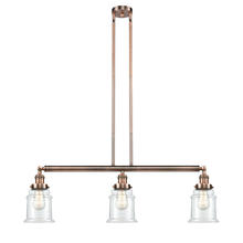  213-AC-G182 - Canton - 3 Light - 39 inch - Antique Copper - Stem Hung - Island Light