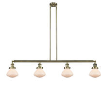  214-AB-G321 - Olean - 4 Light - 51 inch - Antique Brass - Stem Hung - Island Light