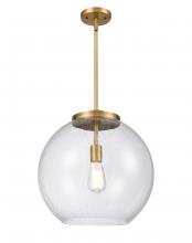 Innovations Lighting 221-1S-BB-G124-16 - Athens - 1 Light - 16 inch - Brushed Brass - Cord hung - Pendant