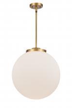  221-1S-BB-G201-16 - Beacon - 1 Light - 16 inch - Brushed Brass - Cord hung - Pendant