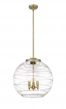 Innovations Lighting 221-3S-BB-G1213-18 - Athens Deco Swirl - 3 Light - 18 inch - Brushed Brass - Cord hung - Pendant