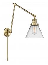  238-AB-G42 - Cone - 1 Light - 8 inch - Antique Brass - Swing Arm