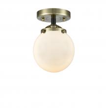  284-1C-BAB-G201-6 - Beacon - 1 Light - 6 inch - Black Antique Brass - Semi-Flush Mount