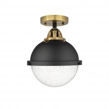  288-1C-BAB-HFS-84-BK - Hampden - 1 Light - 9 inch - Black Antique Brass - Semi-Flush Mount