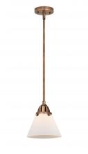  288-1S-AC-G41-LED - Cone - 1 Light - 8 inch - Antique Copper - Cord hung - Mini Pendant