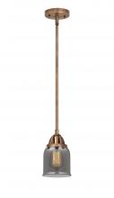  288-1S-AC-G53-LED - Bell - 1 Light - 5 inch - Antique Copper - Cord hung - Mini Pendant