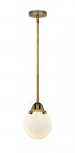  288-1S-BB-G201-6-LED - Beacon - 1 Light - 6 inch - Brushed Brass - Cord hung - Mini Pendant