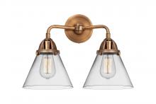  288-2W-AC-G42 - Cone - 2 Light - 16 inch - Antique Copper - Bath Vanity Light