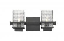  310-2W-BK-CL - Wellfleet - 2 Light - 15 inch - Black - Bath Vanity Light