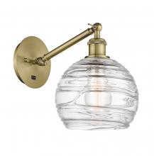  317-1W-AB-G1213-8 - Athens Deco Swirl - 1 Light - 8 inch - Antique Brass - Sconce