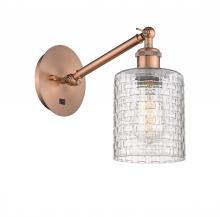 Innovations Lighting 317-1W-AC-G112C-5CL - Cobbleskill - 1 Light - 5 inch - Antique Copper - Sconce