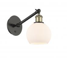Innovations Lighting 317-1W-BAB-G121-6 - Athens - 1 Light - 6 inch - Black Antique Brass - Sconce