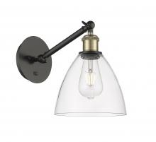 Innovations Lighting 317-1W-BAB-GBD-752 - Bristol - 1 Light - 8 inch - Black Antique Brass - Sconce