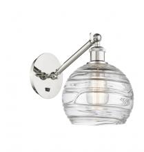 Innovations Lighting 317-1W-PN-G1213-8 - Athens Deco Swirl - 1 Light - 8 inch - Polished Nickel - Sconce