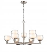 Innovations Lighting 330-9CR-SN-CLW - Cairo - 9 Light - 30 inch - Satin Nickel - Chain Hung - Chandelier