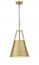  382-1S-BB-M382-12-BB - Luxor - 1 Light - 12 inch - Brushed Brass - Chain Hung - Mini Pendant