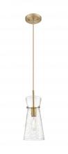  385-1P-BB-G385-6CL - Nicole - 1 Light - 8 inch - Brushed Brass - Cord hung - Pendant