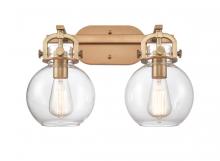  410-2W-BB-7CL - Newton Sphere - 2 Light - 17 inch - Brushed Brass - Bath Vanity Light