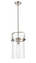 Innovations Lighting 413-1S-SN-8CL - Pilaster - 1 Light - 9 inch - Brushed Satin Nickel - Cord hung - Mini Pendant