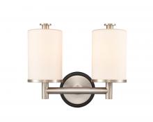  418-2W-BSN-W - Marlowe - 2 Light - 14 inch - Black Satin Nickel - Bath Vanity Light