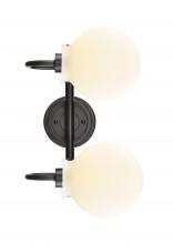  437-2W-BK-G4371 - Olivia - 2 Light - 17 inch - Matte Black - Bath Vanity Light