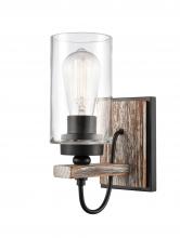  442-1W-BK-CL-LED - Paladin - 1 Light - 5 inch - Matte Black - Sconce